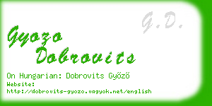 gyozo dobrovits business card