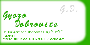 gyozo dobrovits business card